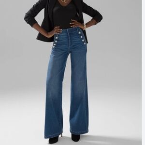 White House Black Market High Rise Mariner Wide Leg Jeans